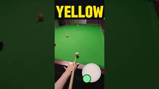 Snooker Colour Clearance Yellow 🟡 GoPro Headcam POV [upl. by Ellenwad]