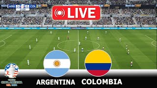 🔴LIVE  ARGENTINA vs COLOMBIA I FINAL  COPA AMERICA 2024  MATCH LIVE  REALISTIC PES GAME [upl. by Odarnoc]