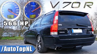 566HP Volvo V70R BIG TURBO 100200 amp INSANE SOUND by AutoTopNL [upl. by Aryt737]