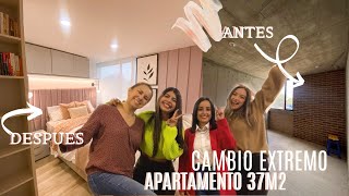 TRANSFORMAMOS UN APARTAMENTO EN OBRA GRIS CAMBIO EXTREMO TOTAL 😱 Colore Design [upl. by Brigit53]