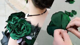 How To Make Silk Taffeta Roses  No Special Tools Just Fruit Salad [upl. by Salema327]