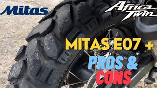 TIRE MITAS E07  PLUS ON A HONDA AFRICA TWIN 1100  PROS AND CONS [upl. by Ahsinauj]