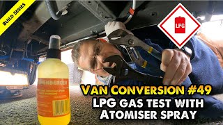 LPG leak testing in self build camper van Citroen Relay  Ducato  Boxer  Promaster [upl. by Vershen]