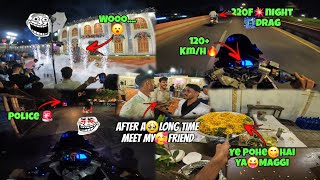 Police 🚨 112  Woo Kya Arrangement hai 😮  Night Drag 🔥 220f VS RS200 [upl. by Oona151]