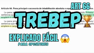 TREBEP  Penas Inhabilitación Funcionarios  OPOSICIONES  ART 66 [upl. by Terpstra]