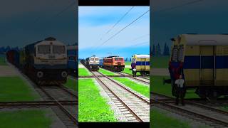 TRAINS CROSSING BRANCHED RAILROAD TRACKS 😱 train [upl. by Tigram589]