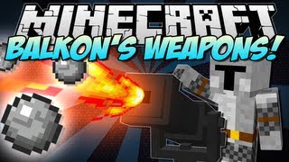 Minecraft  BALKONS WEAPONS Muskets Knives Cannons amp More  Mod Showcase 151 [upl. by Marka]