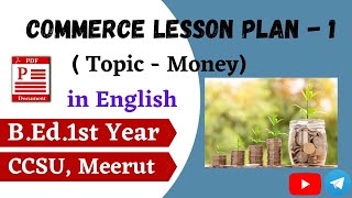 Commerce Lesson Plan  1  in English  BEd 1st Year  ccsu [upl. by Eecyaj]