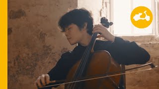 Michiaki Ueno  JS BACH  Cello Suite no6 BWV 1012 in G major Gigue  extract [upl. by Ecirtemed]