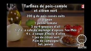 Gourmand  Les pois cassés en guacamole  20160303 [upl. by Brill108]