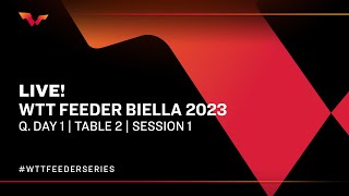 LIVE  T2  Qualifying Day 1  WTT Feeder Biella 2023  Session 1 [upl. by Adnema]