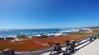 Cycling Monterey costal trail 17 mile drive and Bixby bridge GoPro [upl. by Enerol]