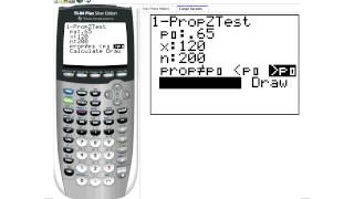 Using the Calculator to find pvalues 1propztest [upl. by Aryaz]