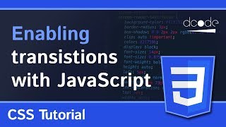CSS  Trigger transitions with Javascript [upl. by Yllier]
