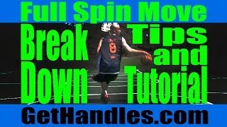 How to Spin Move Tutorial  Basketball Tips Footwork amp Slow Motion [upl. by Efal385]