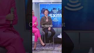 Interviewer asks Tom Holland and Zendaya about height difference tomholland zendaya spiderman [upl. by Ainesej]