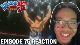 THE NEW JAPAN CHAMPION  Hajime No Ippo Episode 75 Reaction [upl. by Zetnwahs150]