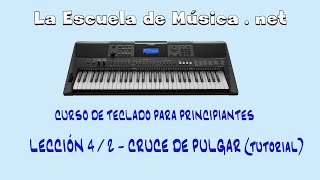 La escala en el piano  Cómo hacer el cruce del pulgar  tutorial  lección 42 [upl. by Atinna]