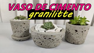 CURSO DE VASOS DE CIMENTO COM EFEITO GRANILITE ONLINE VASOS ARTESANAIS [upl. by Nilcaj]