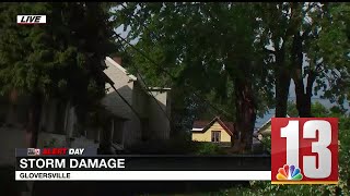 Tree falls on house in Gloversville [upl. by Alyl]