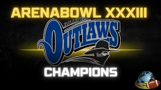 ARENA FOOTBALL LEAGUE  BILLINGS OUTLAWS ARE ARENABOWL XXXIII CHAMPS [upl. by Recneps]