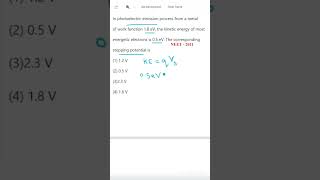 Photoelectric effect dualnatureofradiationandmatter neetpreparation photoelectric workfunction [upl. by Mildrid]