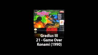 SNES  Gradius III  21  Game Over [upl. by Ahsiena]