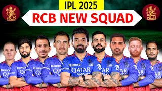 IPL 2025  Royal Challengers Bangalore New Squad  RCB Full Players List IPL 2025  RCB 2025 [upl. by Onitsoga898]