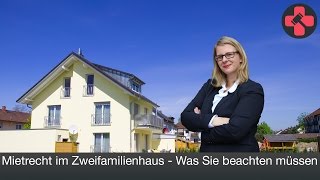 Mietrecht im Zweifamilienhaus  EXPERTEHILFT mit Rechtsanwältin Ulrike Schmidt [upl. by Hameerak]