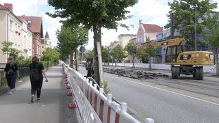 Arbeit statt Sommerferien – Rostocker Straßenbahn AG im Baumodus [upl. by Inanaup]