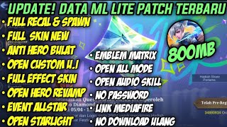 Data ML Lite 800mb Full Event Patch M5 ML Lite  MIbb Lite  Cara Menagatasi Lag dan Patahquot di ML [upl. by Anitnauq300]