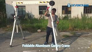 Folding Process of the Aluminum Gantry Crane  SEVENCRANE machine youtube youtubevideo crane [upl. by Eislehc]