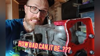 Part 1 Turbo 899cc Fiat engine build old engine tear down [upl. by Jallier533]