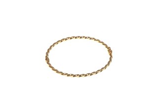 Passport to Gold 14K Yellow Gold Twisted Bangle Bracelet [upl. by Grous77]