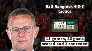 Ralf Rangnick 433 ultra attacking tactics  433 tactics for SM22  Soccer Manager 2022 [upl. by Osman]