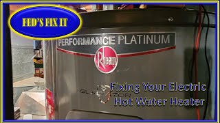 Rheem Gladiator Electric Hot Water Heater Repair [upl. by Yecam]