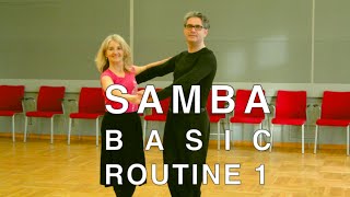 How to Dance Samba  Basic Routine1 [upl. by Ambrogio]