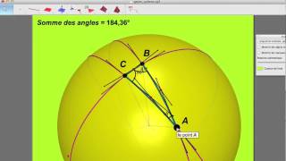 Triangle en geometrie spherique [upl. by Oringas887]