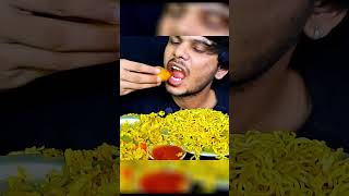 Mukbangers Eating Pasta And Noodles With Fried Chicken Pieces And Boiled Eggs With Salad Show ASMR [upl. by Aihsit393]