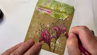 Art Journal Envelope by Sarah Anderson  A Lavinia Stamps Tutorial [upl. by Eidnam]