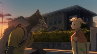 Legoshi meets Haru at the Bus Stop  Beastars Season 3  English Dub [upl. by Siloa424]