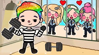 Police And Criminal Love Story  Toca Life Story Toca Boca [upl. by Garling]