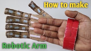 How To Make Robotic Arm With Cardboard Science Projects Robot Hand [upl. by Retlaw7]