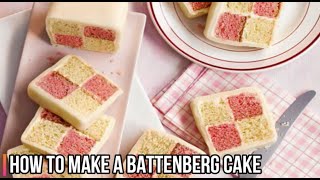 How To Make A Battenberg Cake Step By Step Recipe [upl. by Tormoria]