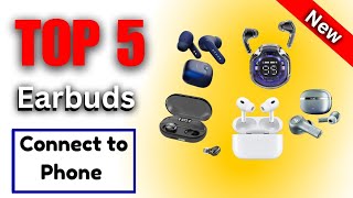 Top 5 Bluetooth Earbuds Connect To Phone 2025  New Earbuds TWS Connect To Mobile [upl. by Adnoyek]