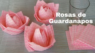 Como Fazer Rosas Perfeitas com Guardanapos [upl. by Nnylrats]