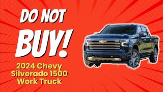 2024 Chevy Silverado 1500 Work Truck  9 Reasons NOT To Buy 🚫🚗 [upl. by Wakefield232]