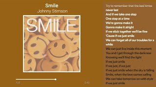 Johnny Stimson  Smile lyrics [upl. by Ader]