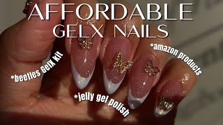 DIY SHORT GEL FRENCH MANICURE  The Beauty Vault [upl. by Aihsinyt]