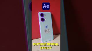 outline reveal effect  after effects tutorial  tutorial aftereffects [upl. by Oinotnas]